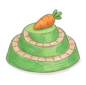 Game board: a hill with a big carrot on top – Board game for kids