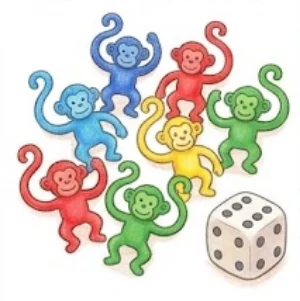 8 קופים בכל צבע – משחק קופסה לילדים