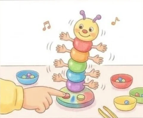 3Press the button to switch the caterpillar on, and everyone shouts… – Board game for kids
