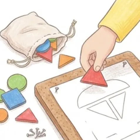 2Choose a shape and position it – Board game for kids