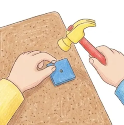 3Place a pin in the center and tap gently – Board game for kids