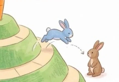 4Skip any space that already has a rabbit on it; don't count it – Board game for kids