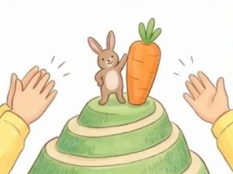 7The first player whose rabbit reaches the carrot on top wins! – Board game for kids