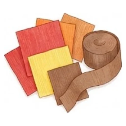 Crepe paper in fall colors: red, orange, yellow, and brown – Crumpled Paper Fall Tree – Activity for kids