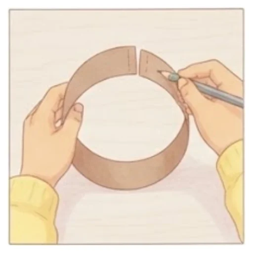 Wrap the strip around the head, mark where the ends meet, and cut off… – Leaf Crown – Activity for kids