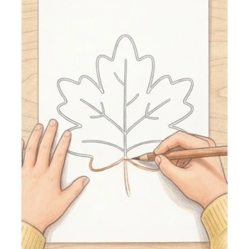 Trace the lines of the drawing with a pencil, pressing firmly. The… – Magic Leaf – Activity for kids