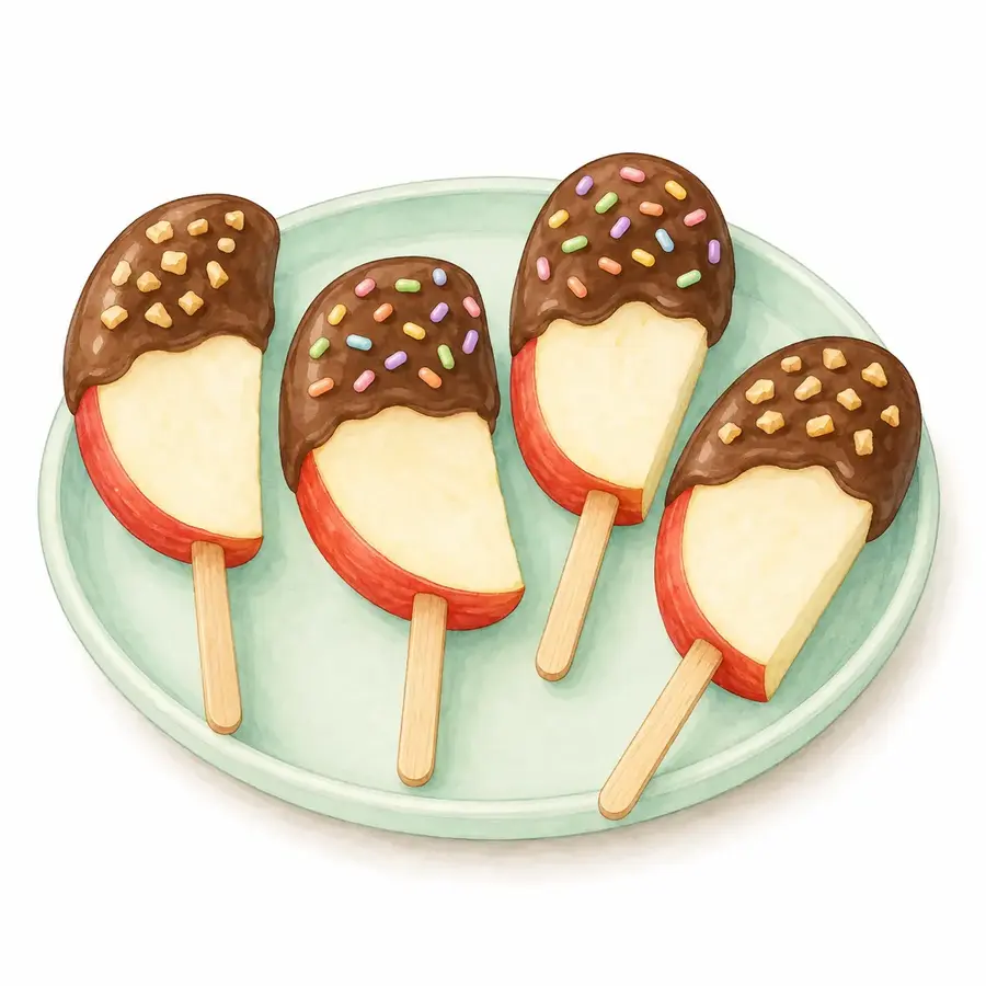 Chocolate-Dipped Apple Slices – Recipe for kids