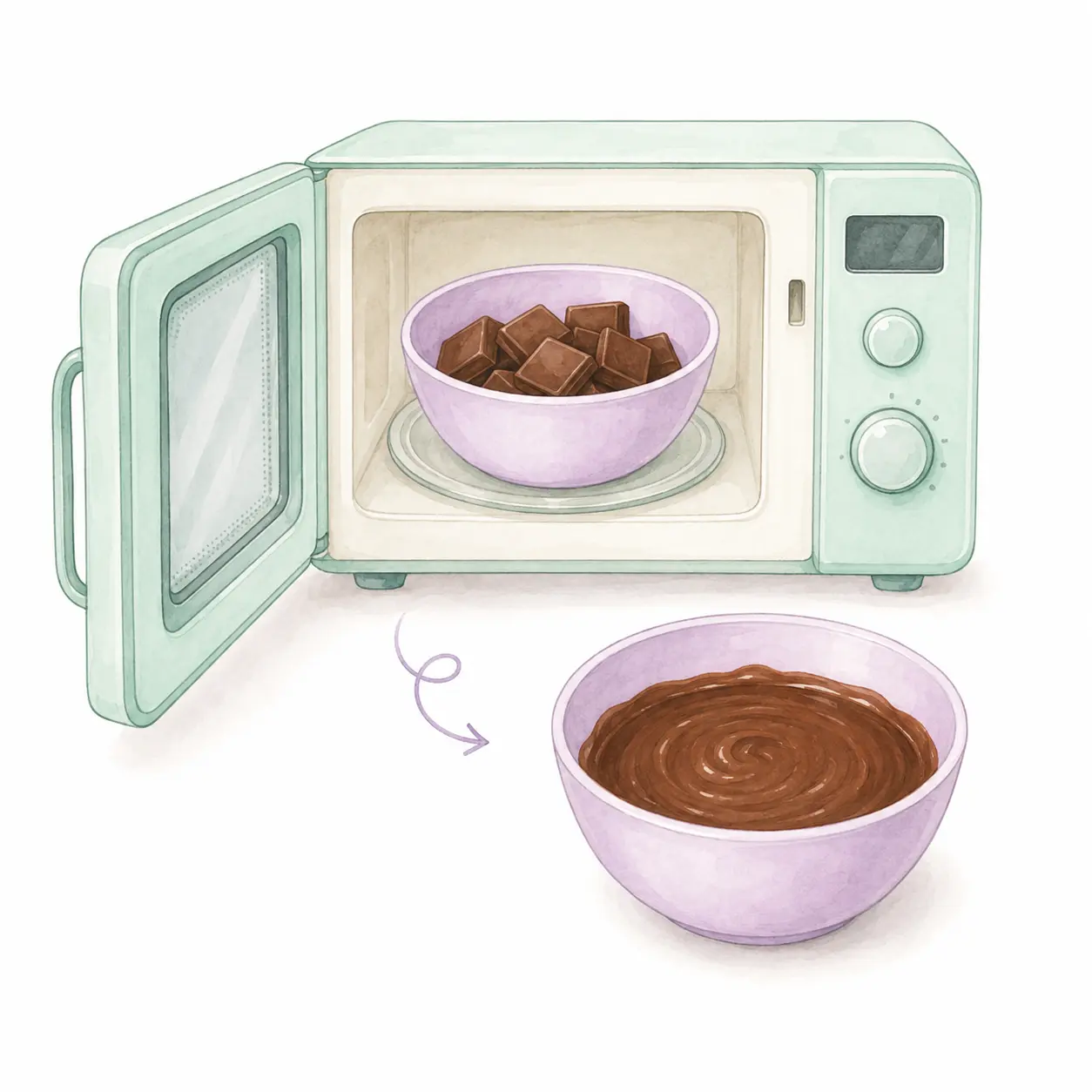 Melt the chocolate in the microwave in 30-second bursts, stirring… – Chocolate-Dipped Apple Slices – Recipe for kids