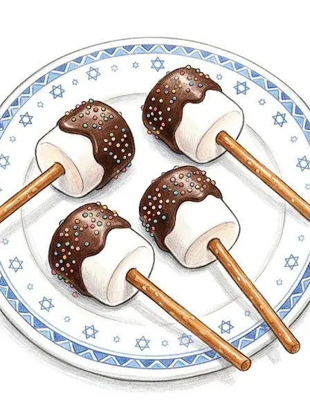 Chocolate Marshmallow Dreidels – Recipe for kids