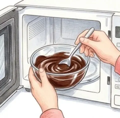 Melt the chocolate in a bowl in the microwave, 30 seconds at a time… – Chocolate Marshmallow Dreidels – Recipe for kids