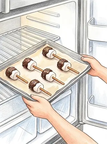 Set the dreidels on parchment paper and chill for about 15 minutes… – Chocolate Marshmallow Dreidels – Recipe for kids