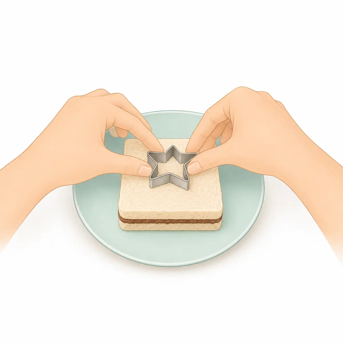 Cut out a shape of your choice – Shape Sandwiches – Recipe for kids
