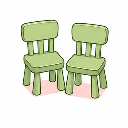 2 כיסאות – טיל הבלון – ניסוי לילדים