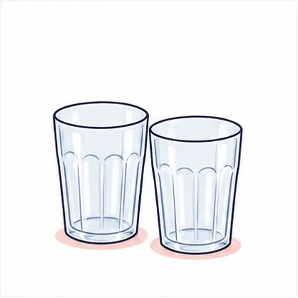 2 כוסות שקופות – גשם צבעוני בכוס – ניסוי לילדים