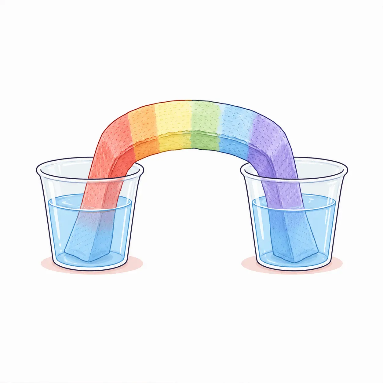 Walking Rainbow – Science experiment for kids