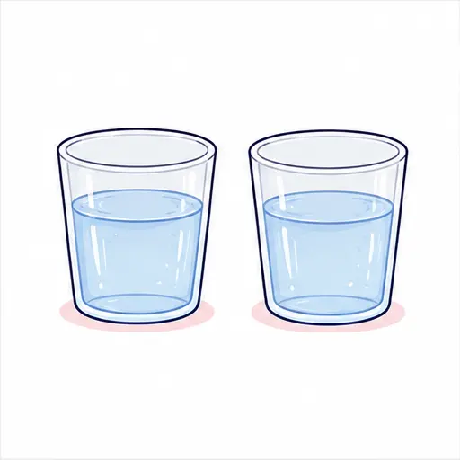 Fill both cups with water – Walking Rainbow – Science experiment for kids