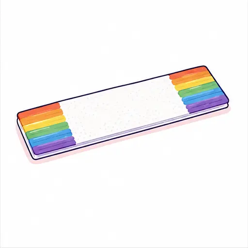 Color rainbow stripes at both ends – Walking Rainbow – Science experiment for kids