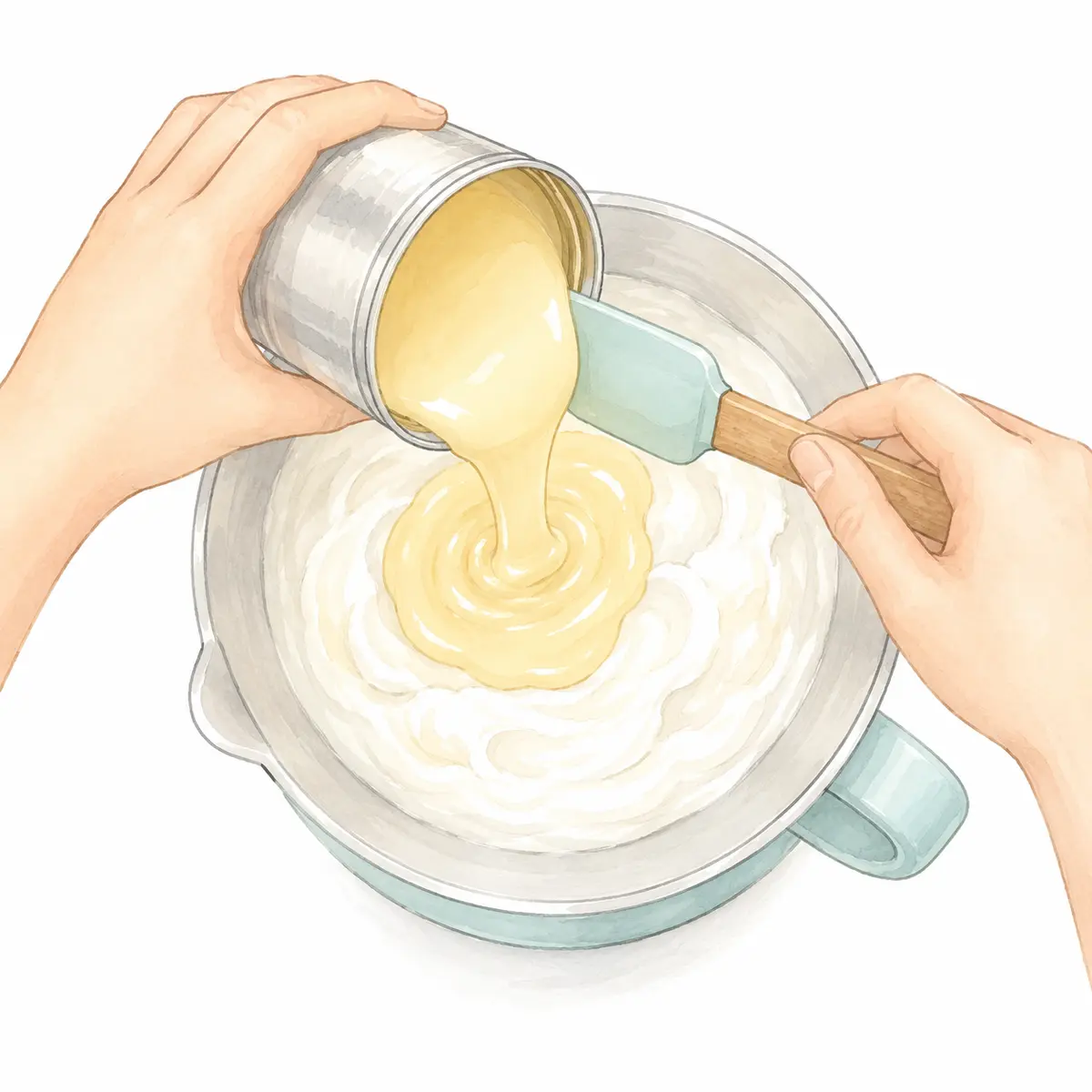Add the condensed milk – Homemade Ice Cream – Recipe for kids Add the condensed milk – Homemade Ice Cream – Recipe for kids