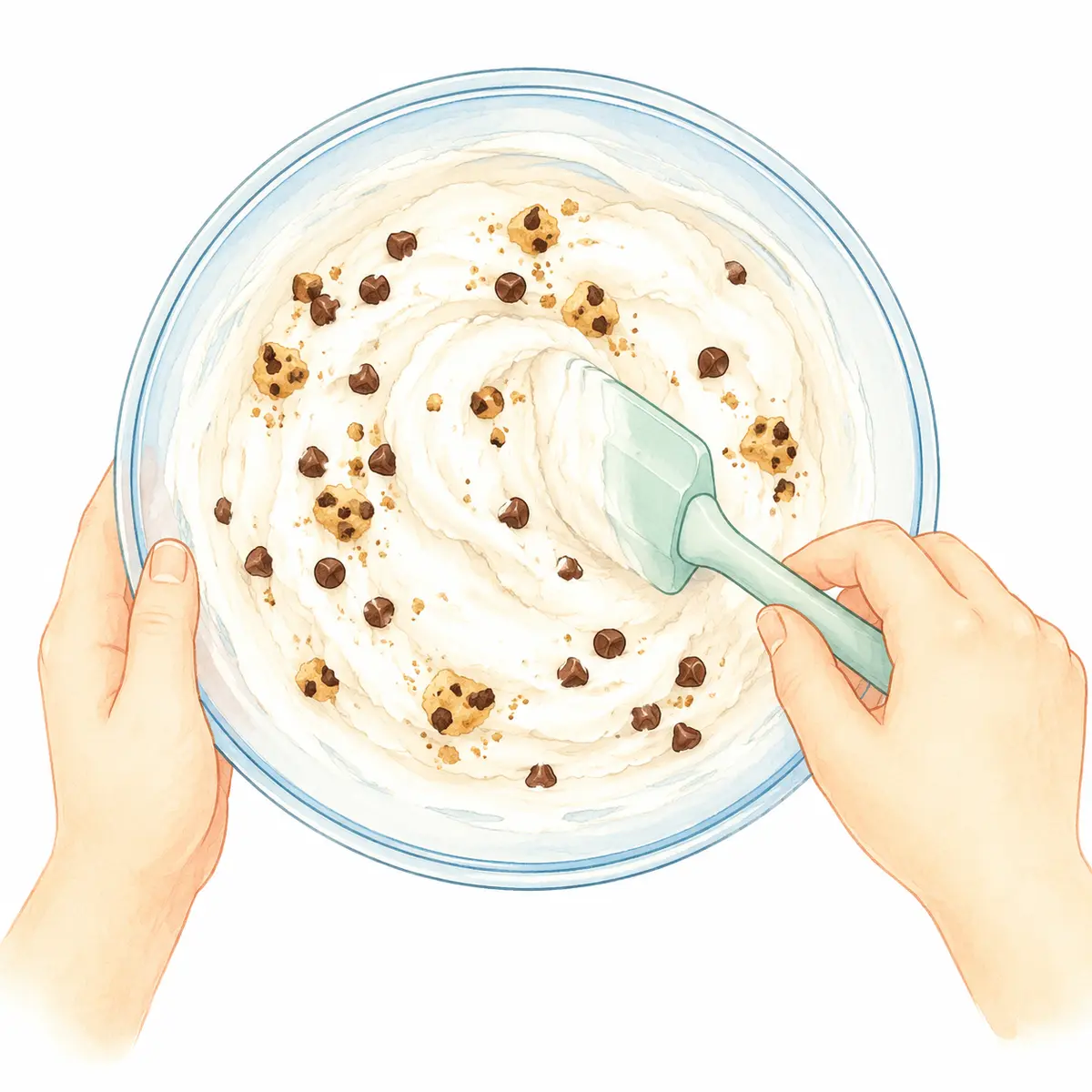 Gently fold in your chosen extras – Homemade Ice Cream – Recipe for kids Gently fold in your chosen extras – Homemade Ice Cream – Recipe for kids