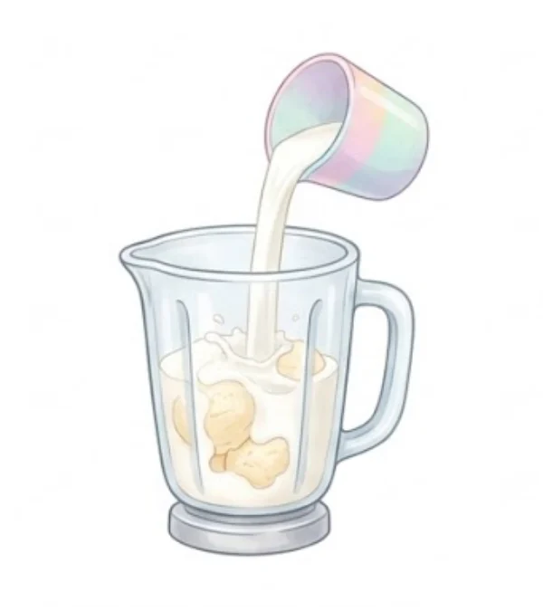 Add a cup of cold milk – Milkshake – Recipe for kids