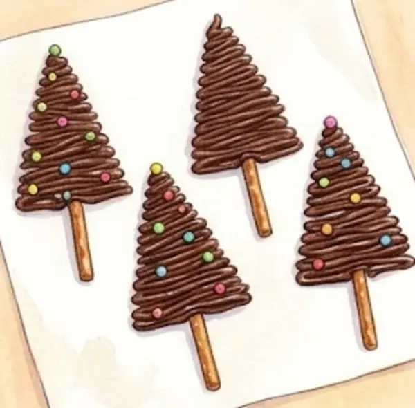 Chocolate Pretzel Christmas Trees – Recipe for kids