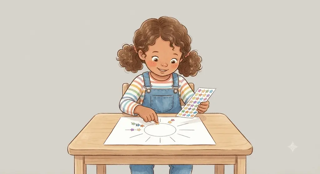 תרגול ומשחק עם מדבקות – פעילות לילדים