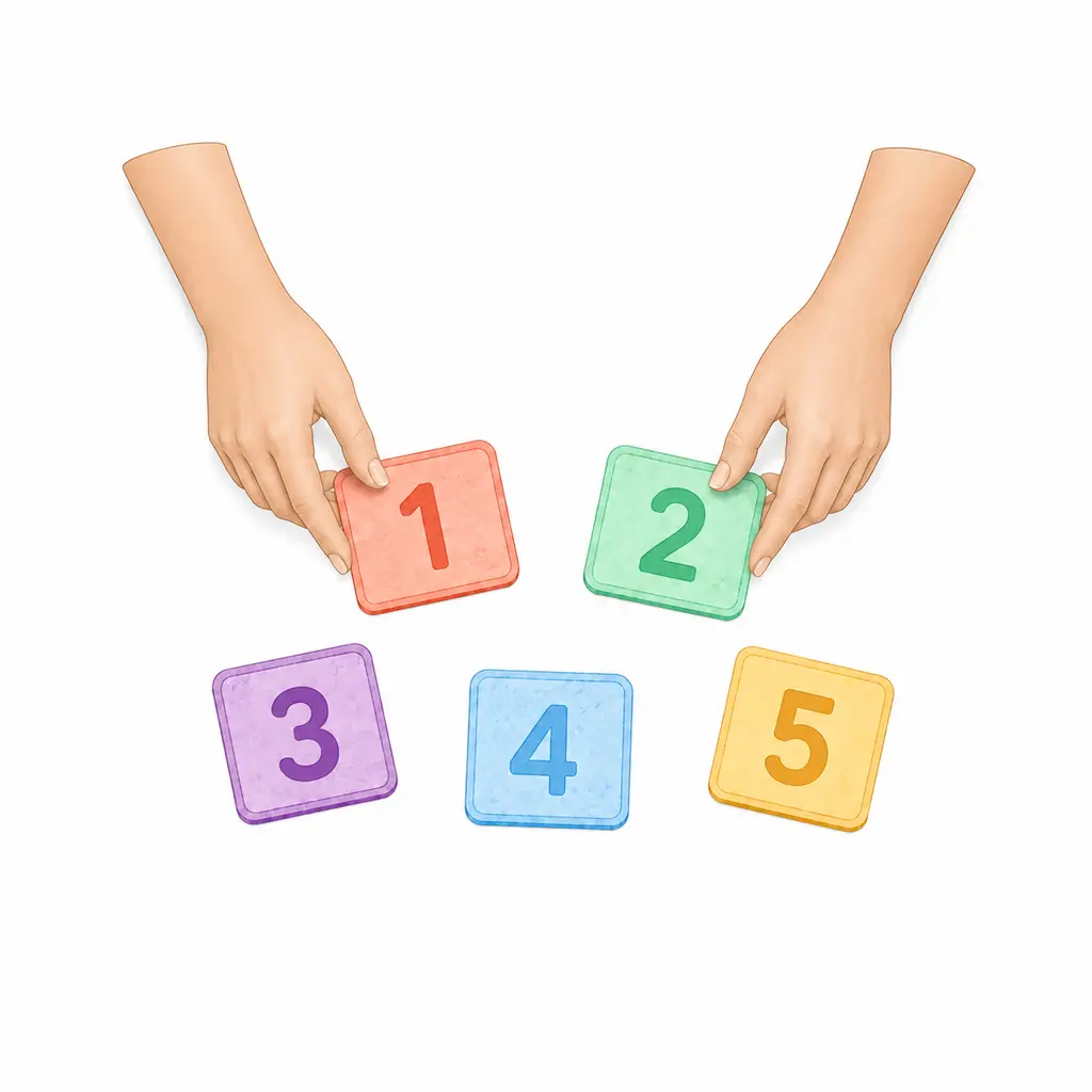 מפזרים את הכרטיסיות על הרצפה – קפיצה לפי הוראה – פעילות לילדים