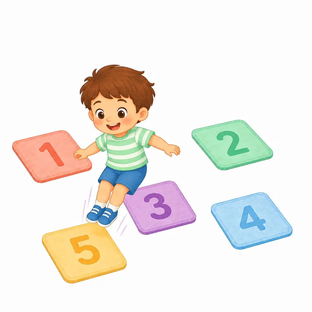 ממשיכים עם כרטיסייה חדשה בכל פעם – קפיצה לפי הוראה – פעילות לילדים