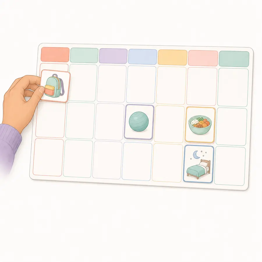 לוח התארגנות שבועי לילדים