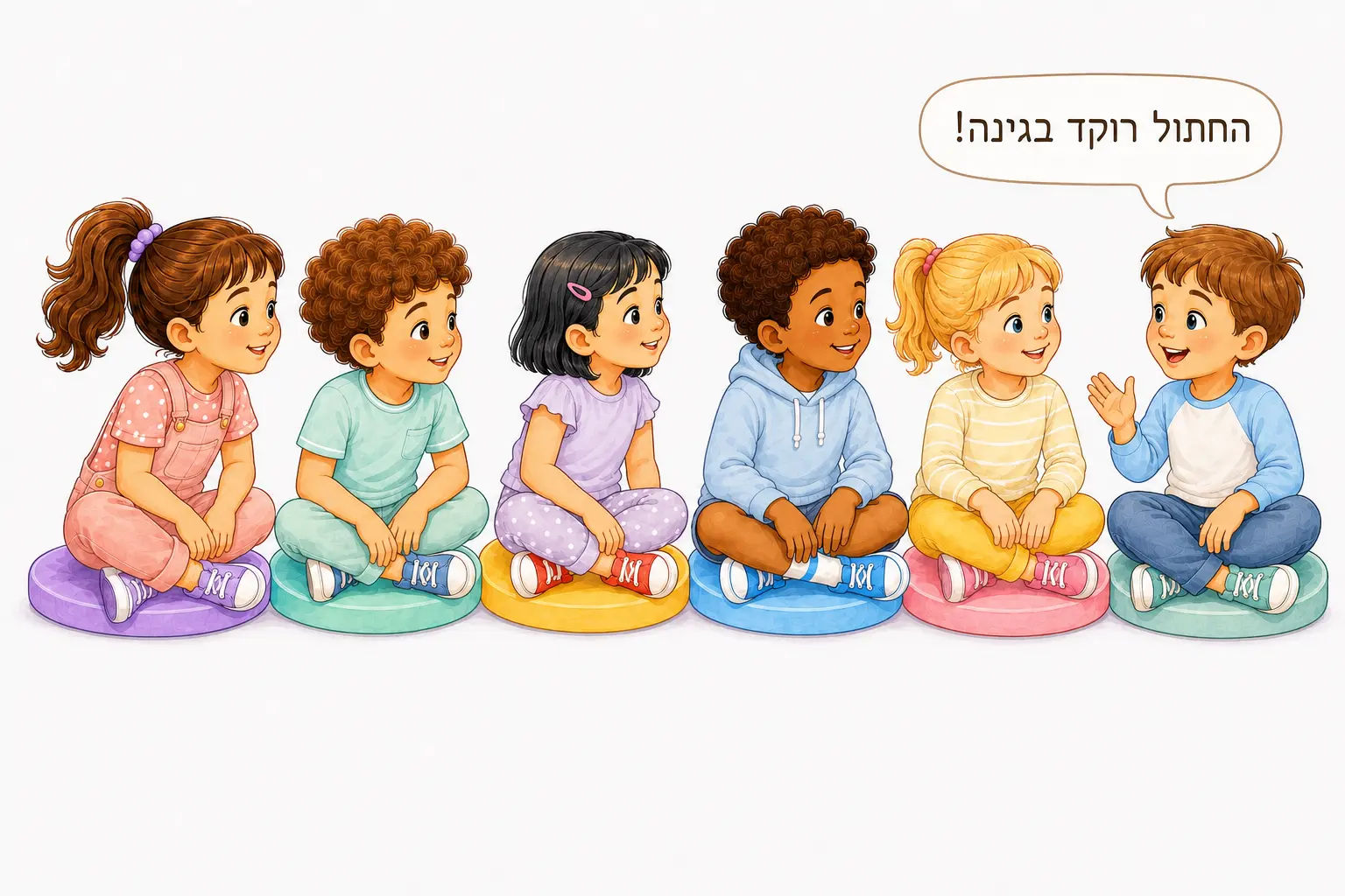 הילד האחרון אומר בקול את המשפט שהגיע אליו – טלפון שבור – משחק לילדים