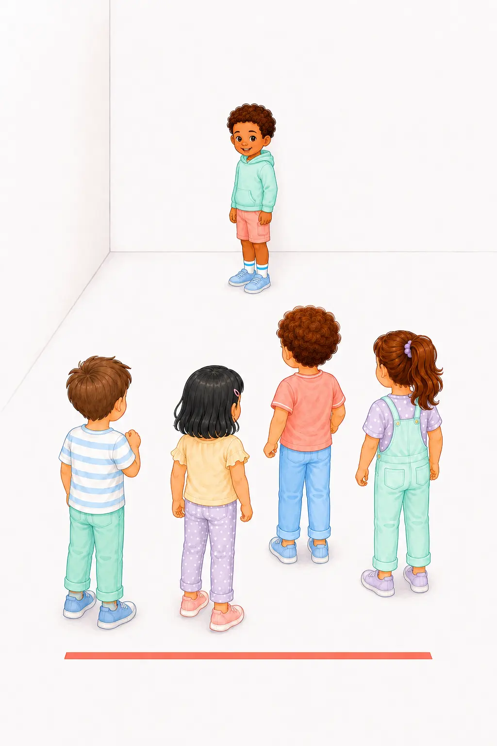 כשהסופר מסתובב, כולם חייבים לקפוא. מי שזז חוזר לקו ההתחלה – דג מלוח – משחק לילדים