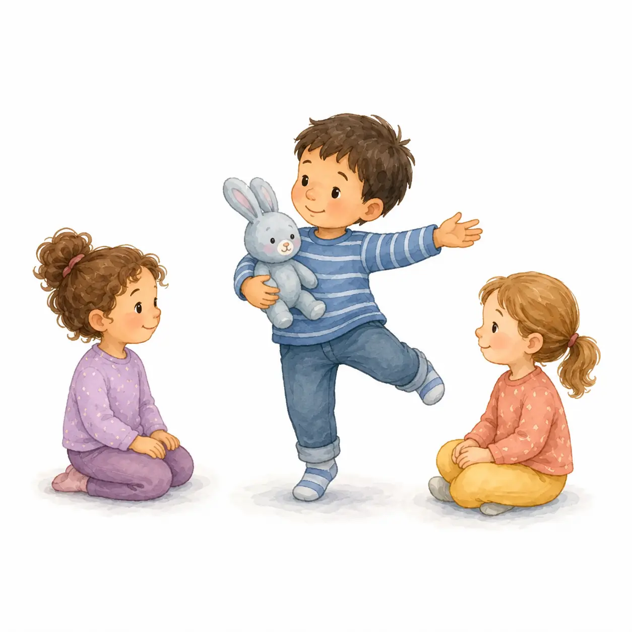 מי שהצעצוע אצלו בוחר משימה קטנה מרשימה (לרקוד, לצחוק חזק, להגיד שם… – צעצוע עובר – פעילות לילדים
