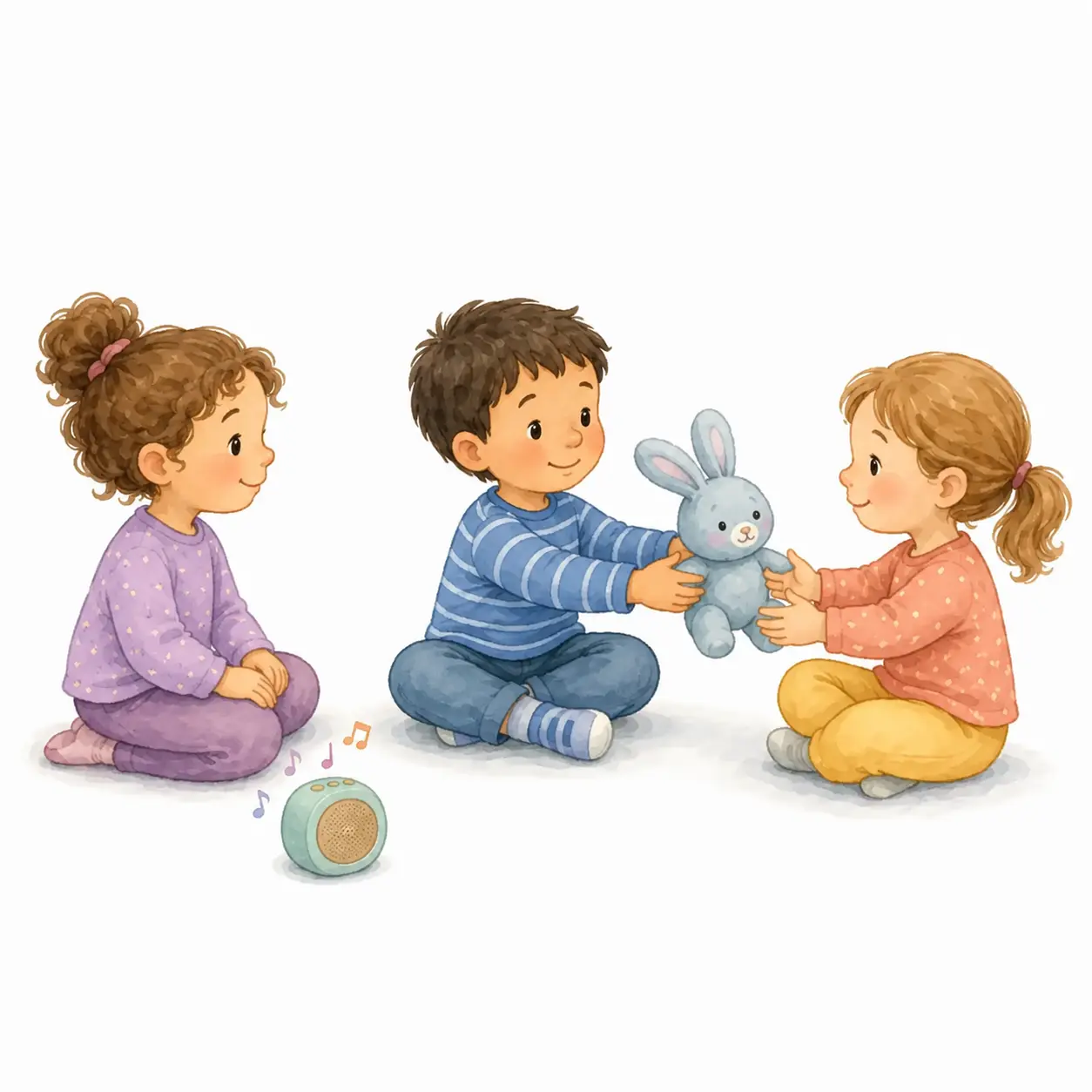 ממשיכים להעביר ולחזור על העצירות כמה פעמים – צעצוע עובר – פעילות לילדים