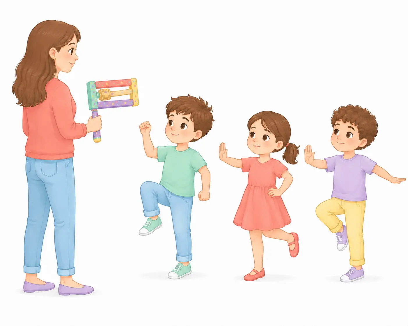 כשהרעשן עוצר - צריך לעצור ולהישאר קפואים במקום – משחק הרעשנים – משחק לילדים