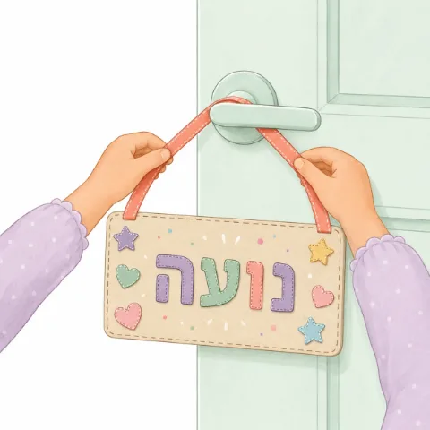 שלט לדלת החדר – פעילות לילדים