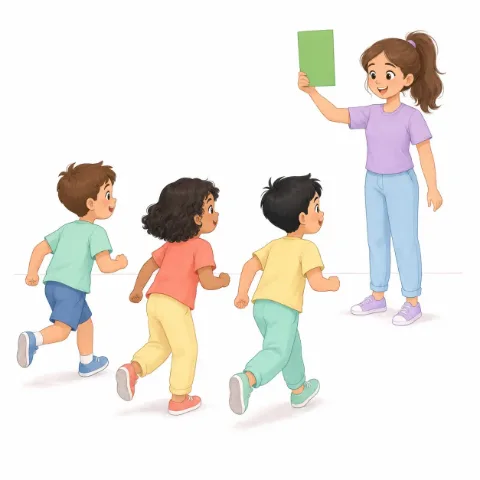 רמזור אדום, רמזור ירוק – פעילות לילדים